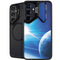 View of a Planet as it Looms in Close Orbit and with Rings Galaxy S25 Kickstand Case